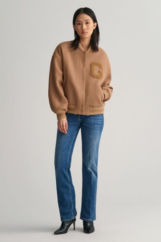 Teddy relaxed em lã - Bege-escuro