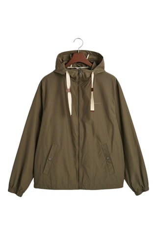 Corta-vento com capuz - Caqui