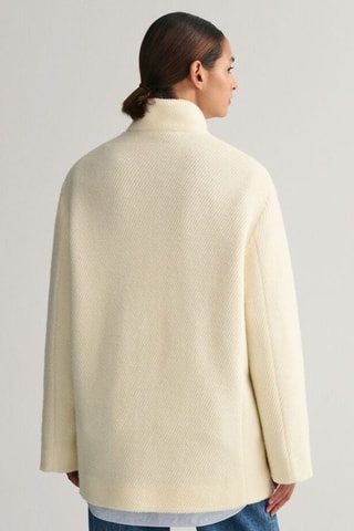 Duffle-coat em lã - Creme