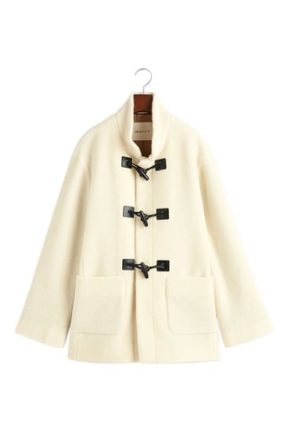 Duffle-coat em lã - Creme