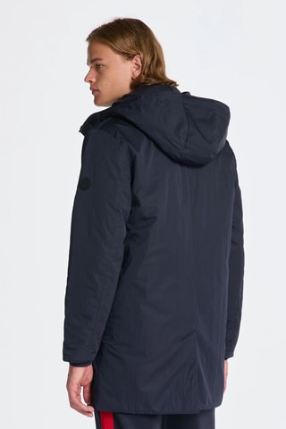 Parka regular à capuche - Bleu marine