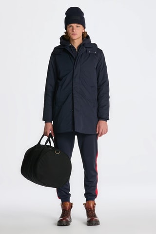Parka regular à capuche - Bleu marine