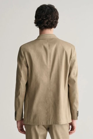 Casaco em linho - Castanho-claro