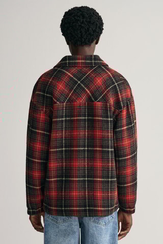 Casaco oversize em lã - Vermelho