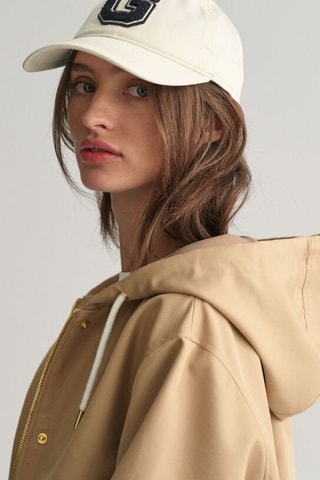 Casaco oversize com capuz - Bege