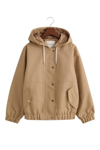 Casaco oversize com capuz - Bege