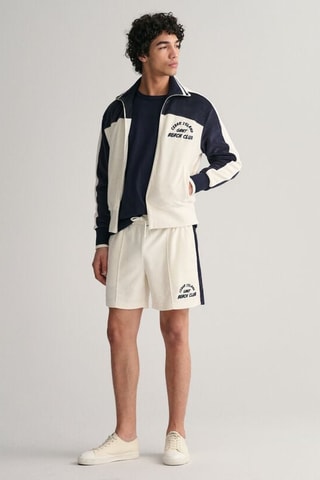 Casaco - Cru e azul-marinho