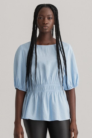 Blusa relaxed - Azul-claro