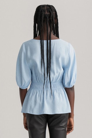 Blusa relaxed - Azul-claro