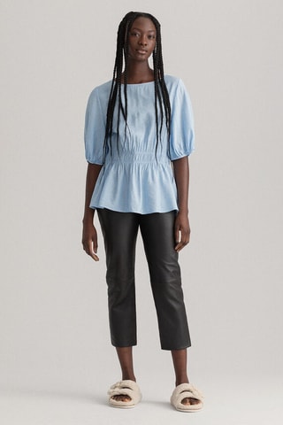 Blusa relaxed - Azul-claro