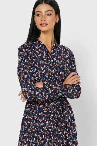 Vestido-camisa - Azul-marinho