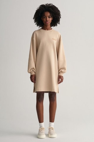 Vestido-sweat oversize - Bege