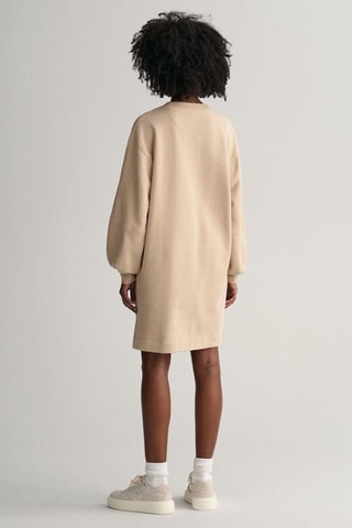 Vestido-sweat oversize - Bege