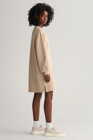 Vestido-sweat oversize - Bege