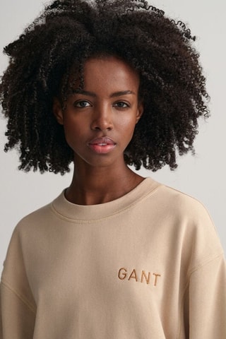 Vestido-sweat oversize - Bege