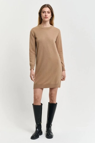 Robe pull en laine d’agneau - Camel