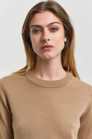 Robe pull en laine d’agneau - Camel