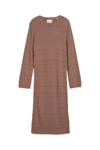 Vestido-camisola relaxed - Castanho