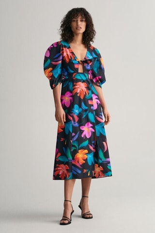 Vestido midi slim - Preto