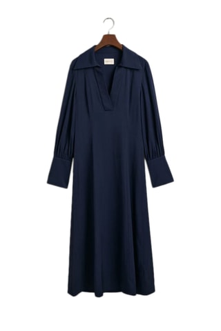 Vestido midi slim - Azul-marinho