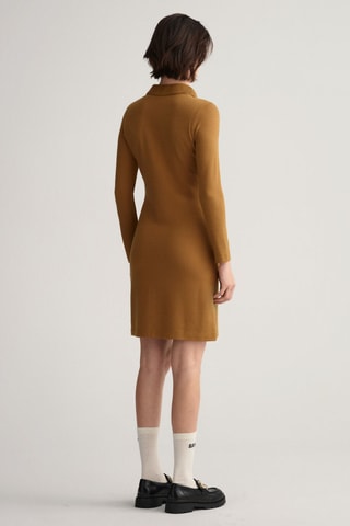 Vestido-polo relaxed - Camel
