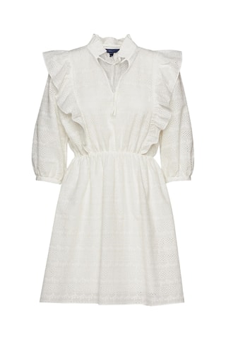 Vestido trapézio regular - Cru