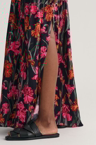 Vestido comprido regular - Preto