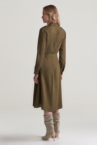 Vestido-camisa regular - Caqui