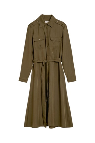 Vestido-camisa regular - Caqui