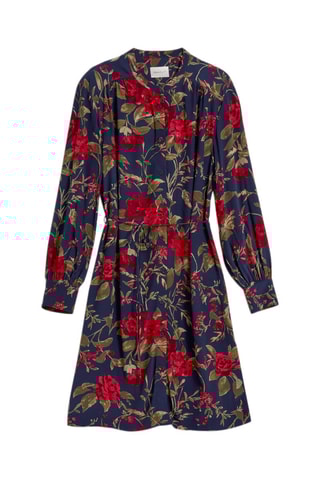 Vestido-camisa relaxed - Azul-marinho