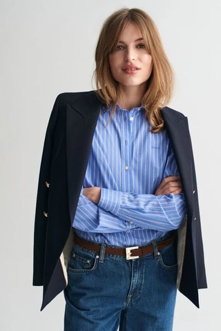 Camisa regular - Azul-claro