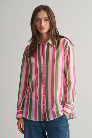 Camisa relaxed em seda - Rosa