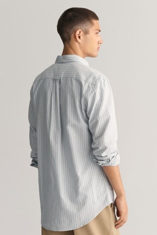 Camisa regular em algodão biológico - Azul-claro