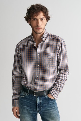 Camisa regular - Castanho