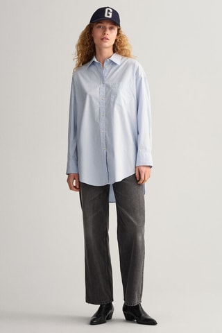 Camisa oversize - Azul-claro