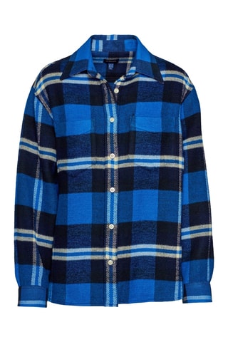 Camisa oversize em lã - Azul