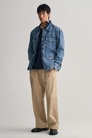 Camisa relaxed em linho - Azul-marinho