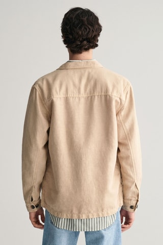 Sobrecamisa relaxed em linho - Bege