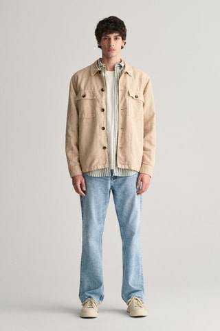 Sobrecamisa relaxed em linho - Bege