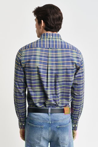 Camisa em algodão biológico - Azul-cobalto