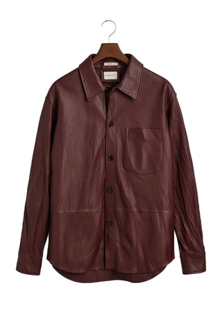 Camisa unisexo em couro - Bordô