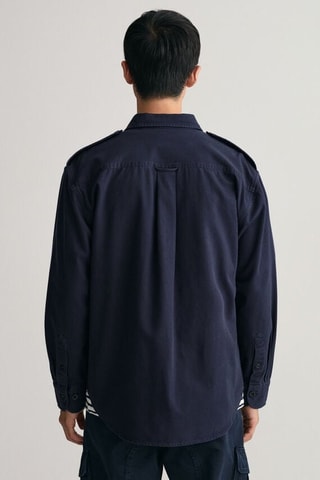 Camisa relaxed - Azul-marinho