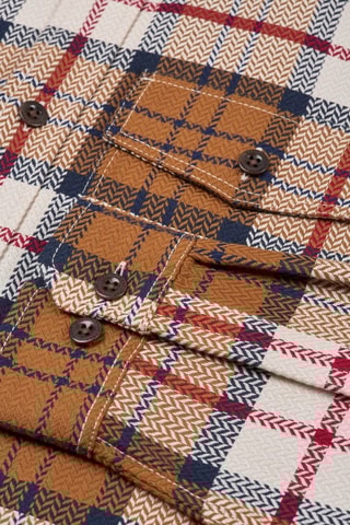 Sobrecamisa regular - Castanho