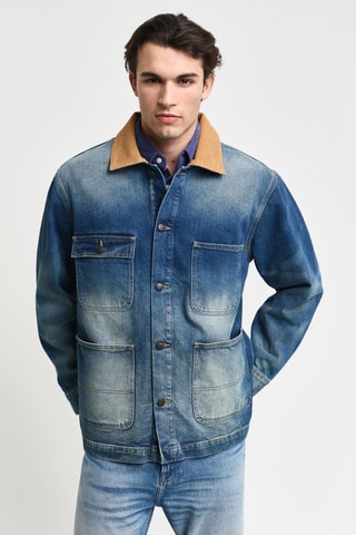 Sobrecamisa relaxed de ganga - Azul