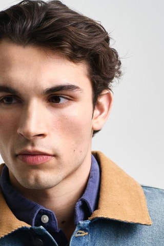 Sobrecamisa relaxed de ganga - Azul