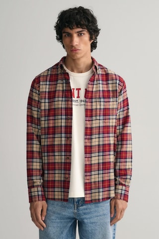 Camisa regular - Vermelho