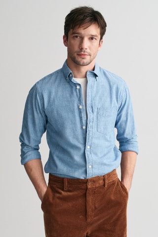 Camisa regular - Azul-claro