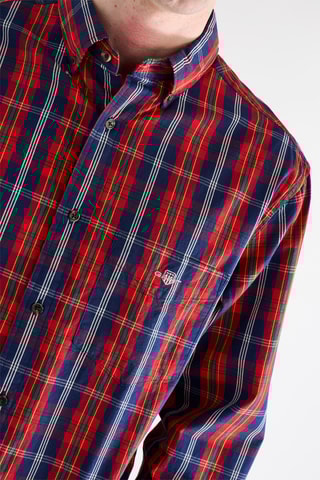 Camisa em algodão biológico - Azul