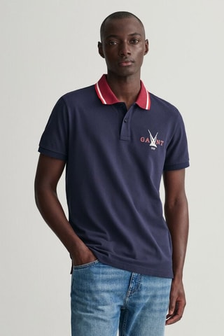 Polo regular - Azul-marinho