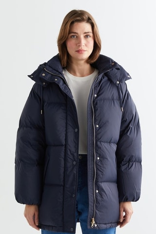 Blusão com capuz - Azul-marinho